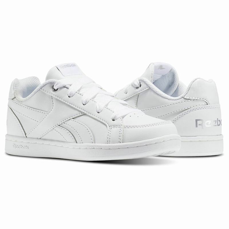 Reebok Royal Prime Tenisky Dievcenske - Biele/Strieborne JS6411QZ